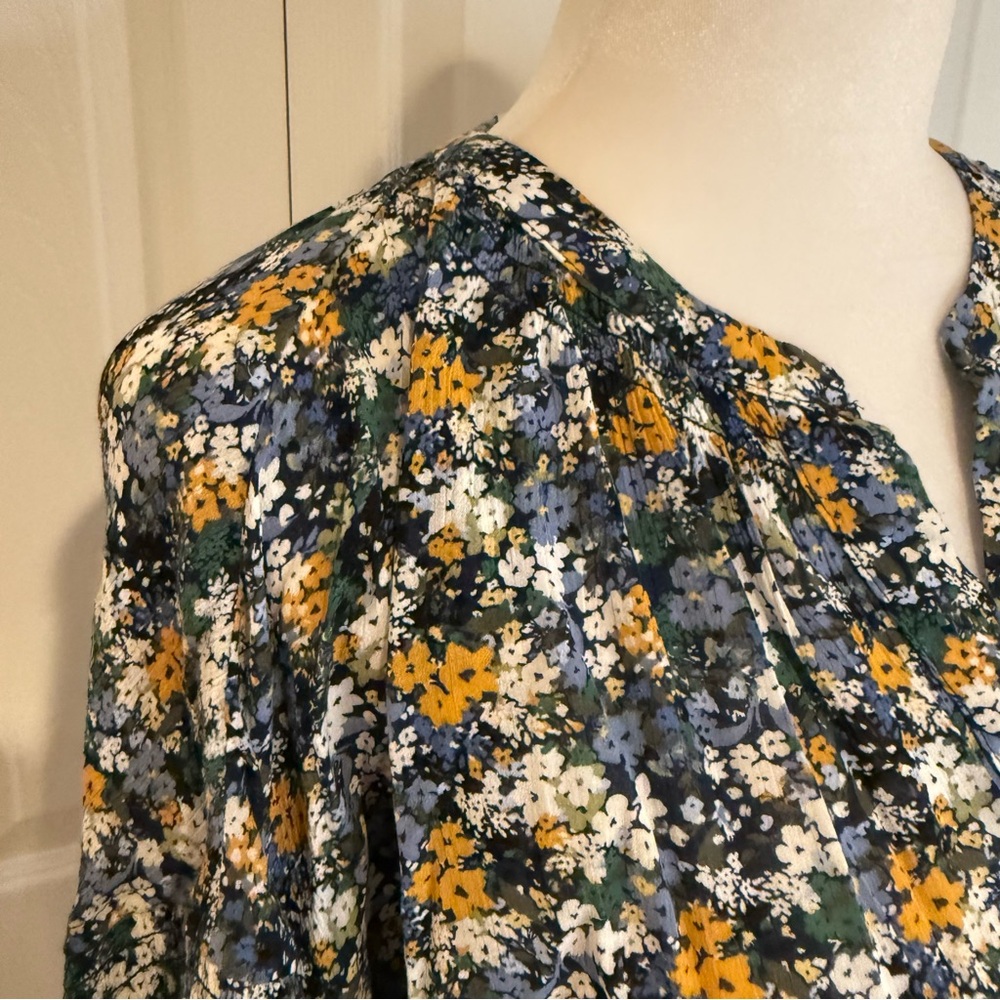 J. Jill, Floral Print Relaxed Fit Women's Blouse, Size M EUC - Picture 8 of 16